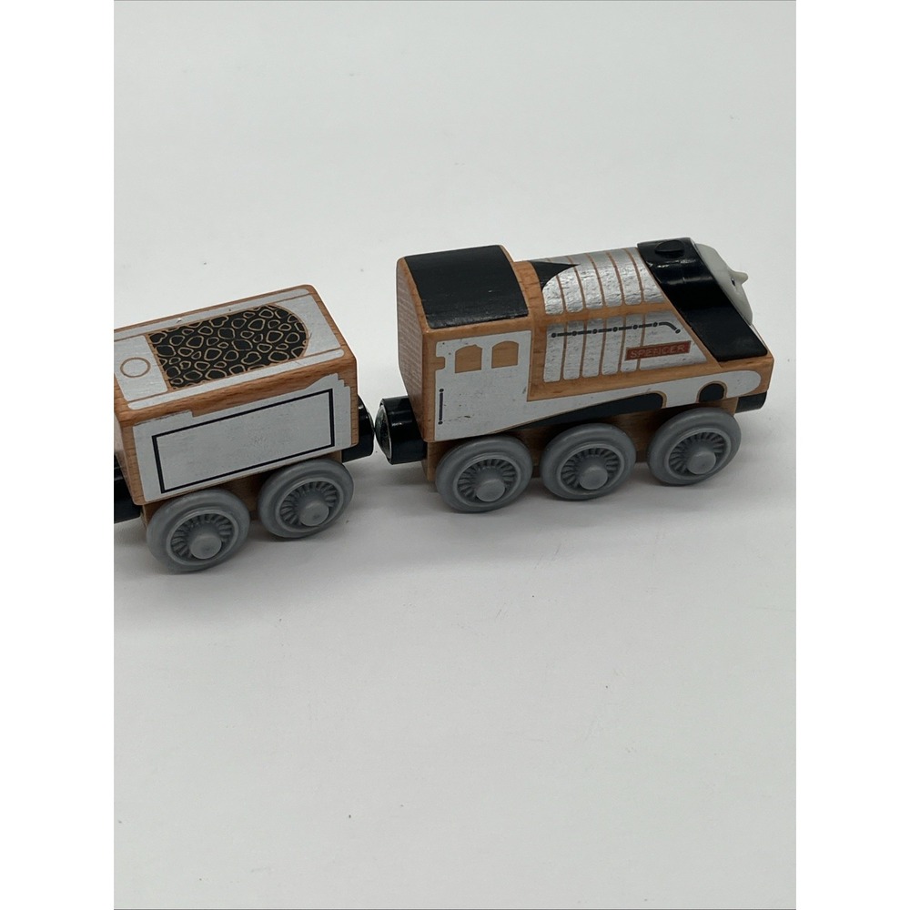 Thomas & Friends Wood Spencer Engine & Tender Set FHM42 Wooden Railway Train - Picture 11 of 16